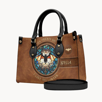 It's Frickin' Bat I Love Halloween - Personalized Leather Handbag