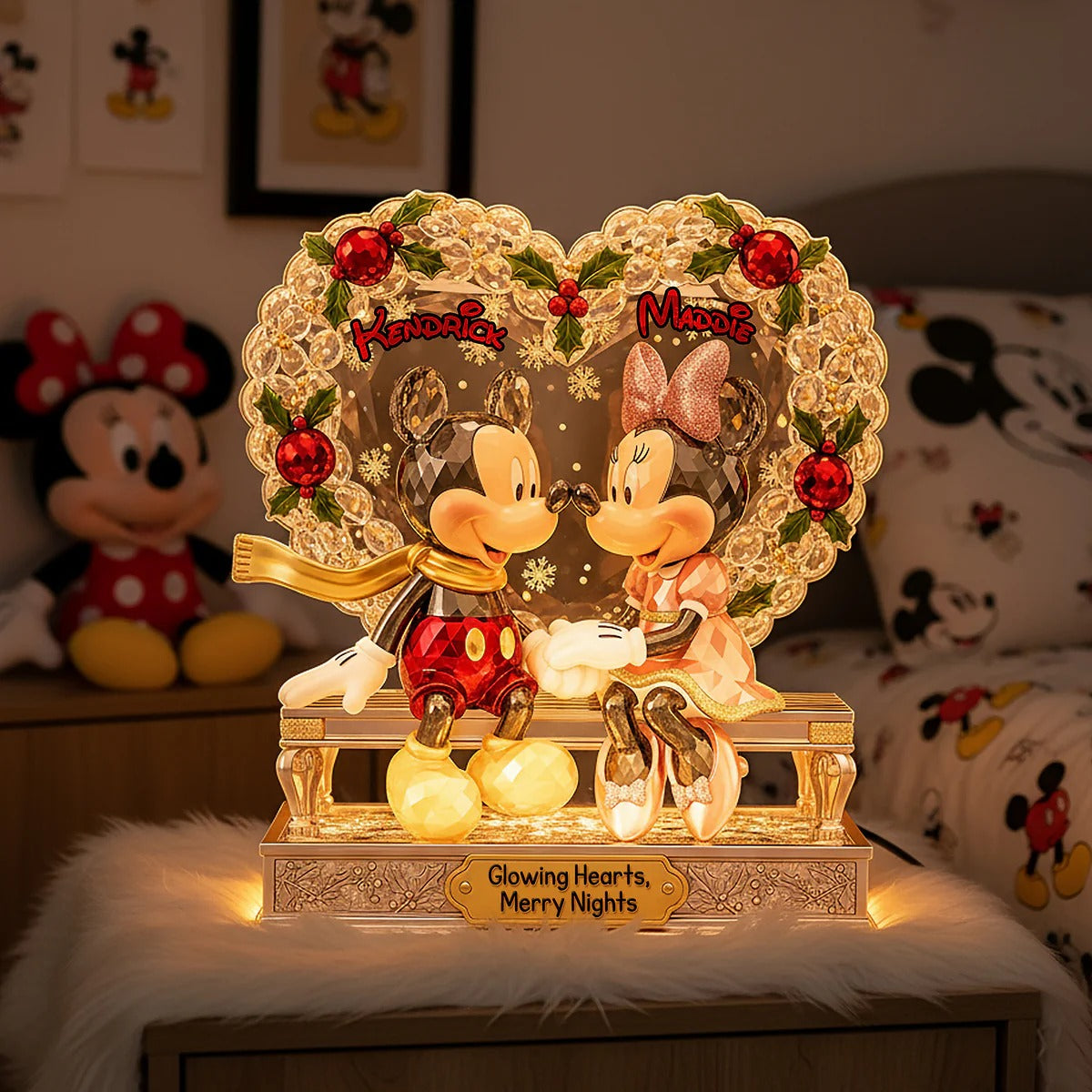 Personalized Christmas Gifts For Couple Custom Shape Acrylic Light Box