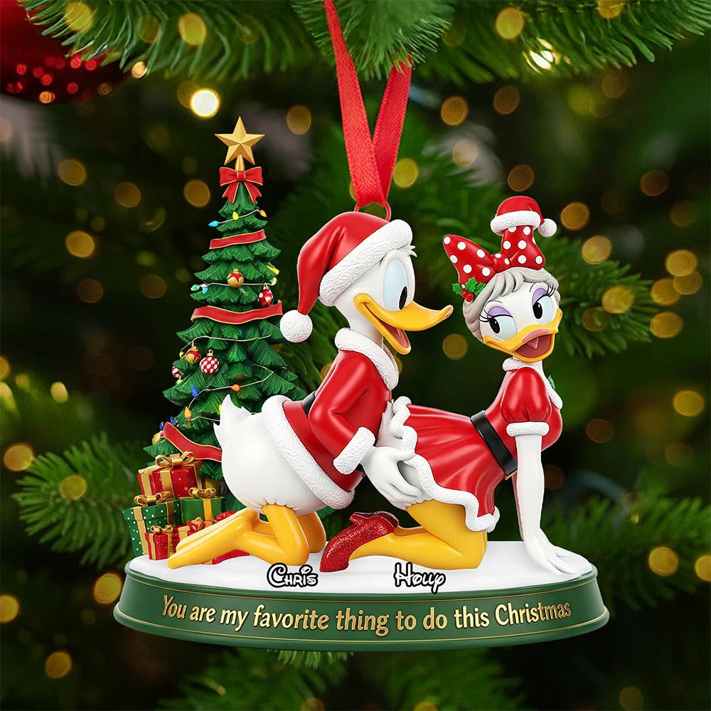 Naughty Claus Couple Ornament  - Personalized Gifts For Couple Ornament