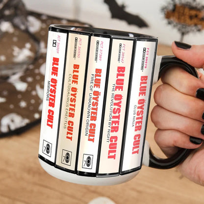 Blue Oyster Cult Albums Cassette Collection Retro Accent Mug
