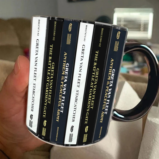 Greta Van Fleet Albums Cassette Collection Retro Accent Mug