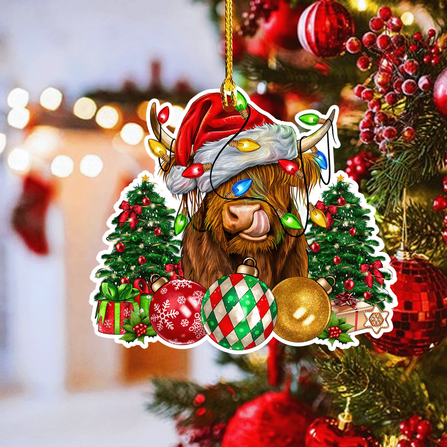 All I Want For Christmas Personalized Acrylic Ornament - Gift For Cow Lover's