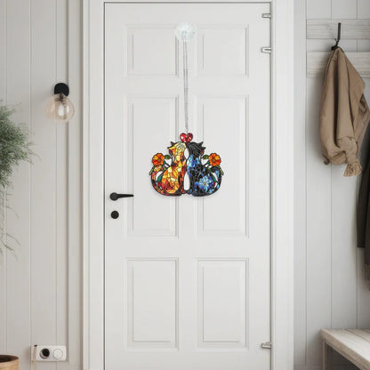 Valentine’s Day Gifts Cat Couple Acrylic Hanging , Acrylic Window Hanging