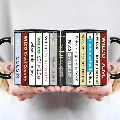 Wilco Albums Cassette Collection Retro Accent Mug