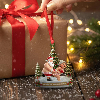 Funny Old Couple - Personalized Gifts For Couple Ornament