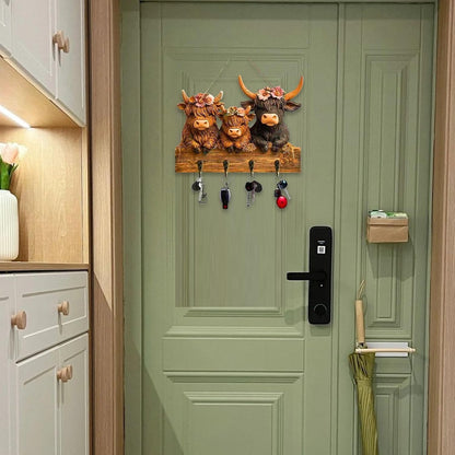 Cute Highland Cow -  Custom Shaped Key Rack