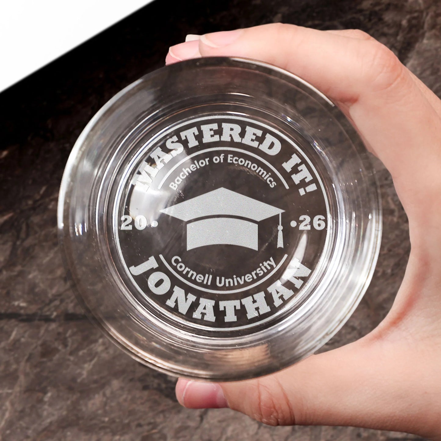 Graduation Gift Mastered It - Personalized Whiskey Glass