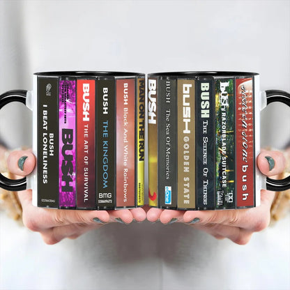 Bush Albums Cassette Collection Retro Accent Mug
