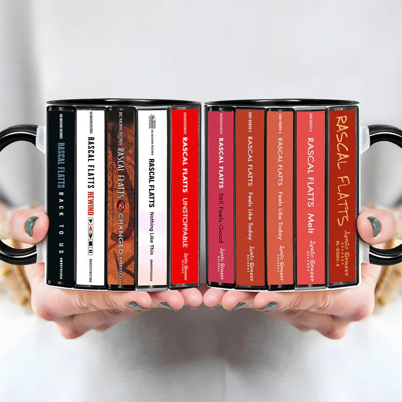Rascal Flatts Albums Cassette Collection Retro Accent Mug