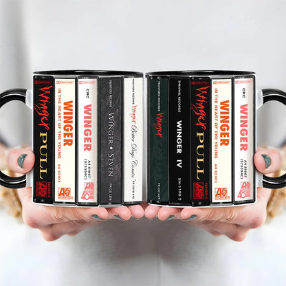 Winger Albums Cassette Collection Retro Accent Mug