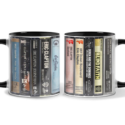 Eric Clapton Albums Cassette Retro Collection Accent Mug