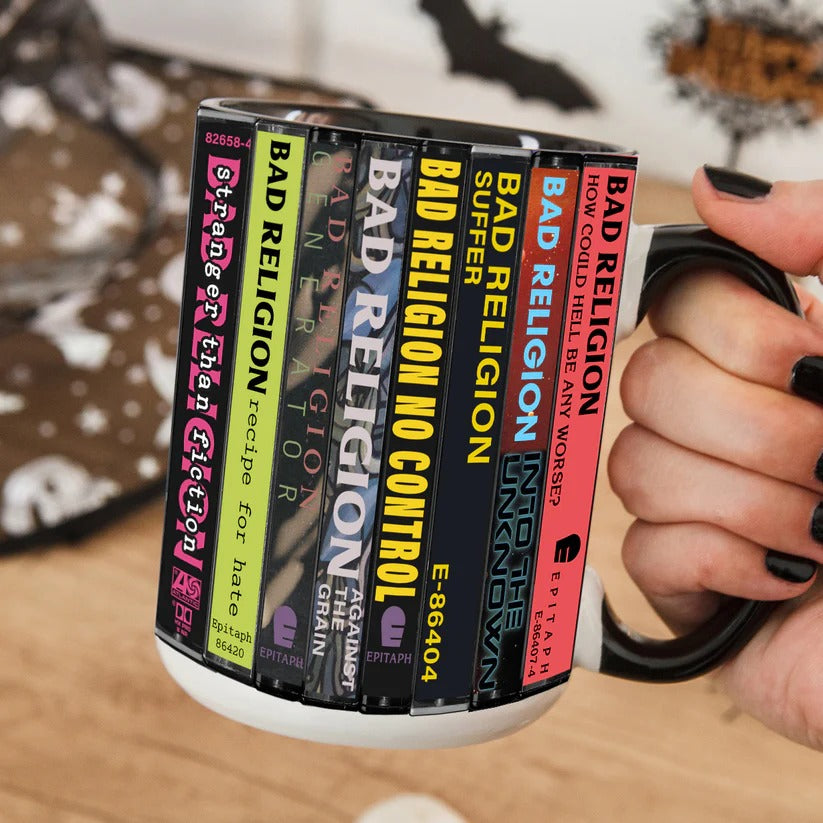 Bad Religion Albums Cassette Collection Retro Accent Mug