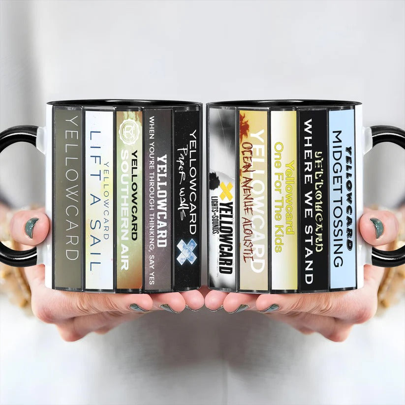 Yellowcard Albums Cassette Collection Retro Accent Mug