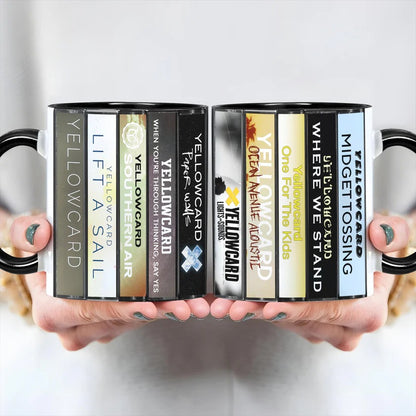 Yellowcard Albums Cassette Collection Retro Accent Mug