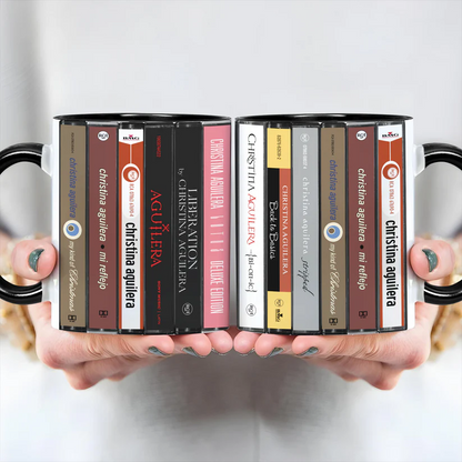 Christina Aguilera Albums Cassette Collection Retro Accent Mug