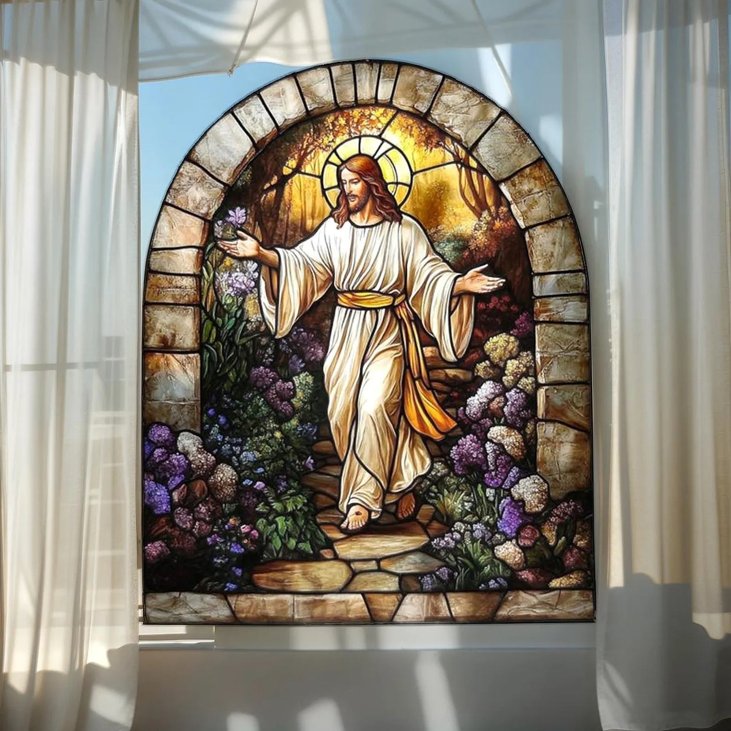 Jesus Christ Acrylic Window, Christian Acrylic Window Hanging
