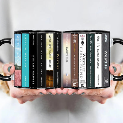 Westlife Albums Cassette Collection Retro Accent Mug