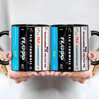 TLC Albums Cassette Collection Retro Accent Mug