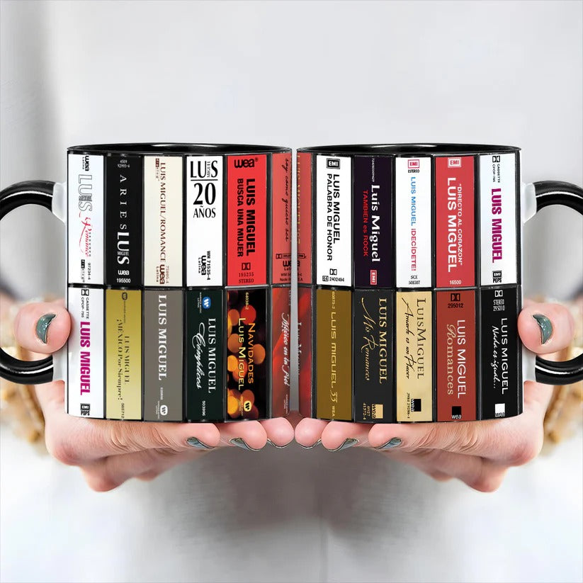 Luis Miguel Albums Cassette Collection Retro Accent Mug