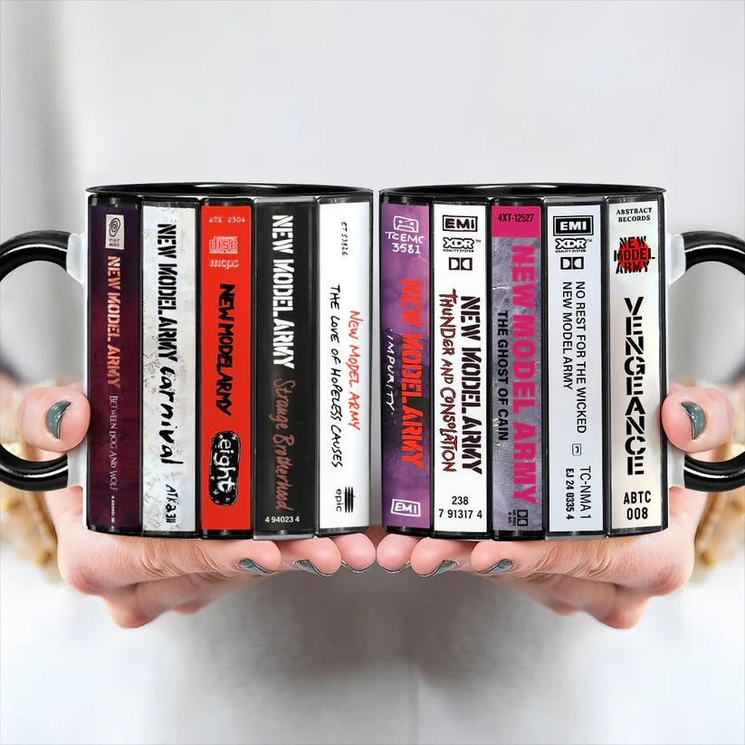 New Model Army Albums Cassette Retro Collection Accent Mug