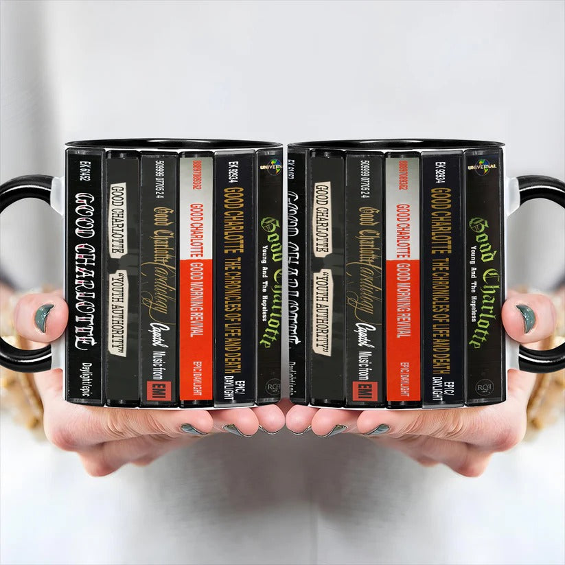 Good Charlotte Albums Cassette Collection Retro Accent Mug