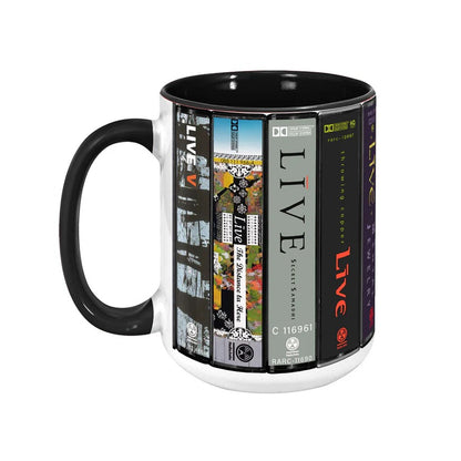 Live Albums Cassette Collection Retro Accent Mug