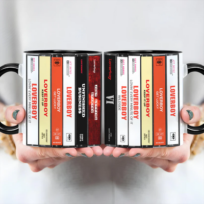 Loverboy Albums Cassette Collection Retro Accent Mug