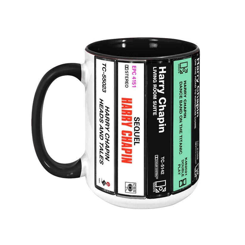 Harry Chapin Albums Cassette Collection Retro Accent Mug