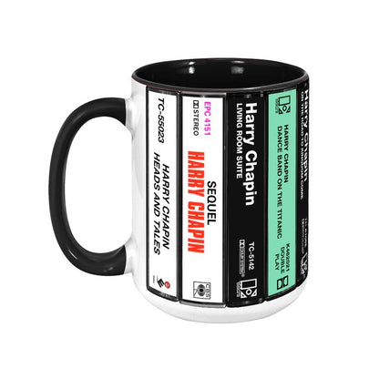 Harry Chapin Albums Cassette Collection Retro Accent Mug