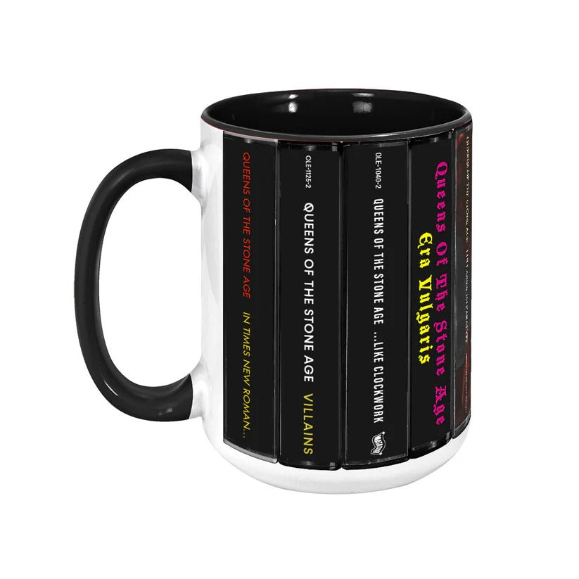 Queens Of The Stone Age Albums Cassette Collection Retro Accent Mug