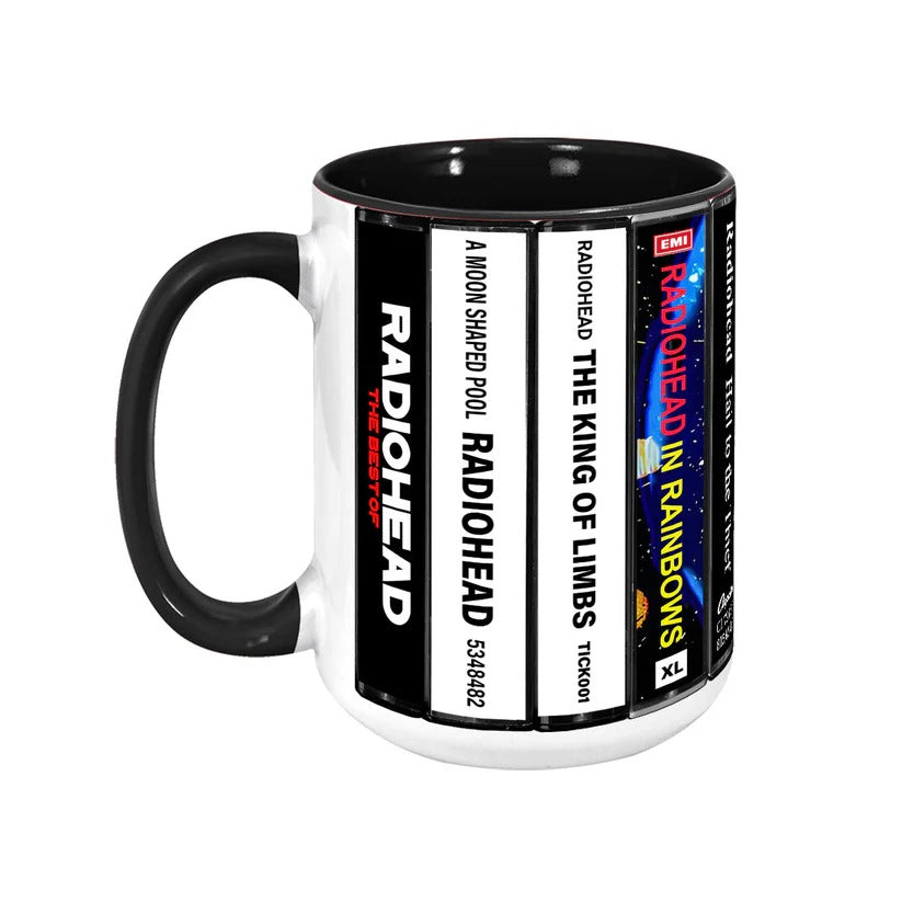 Radiohead Albums Cassette Collection Retro Accent Mug