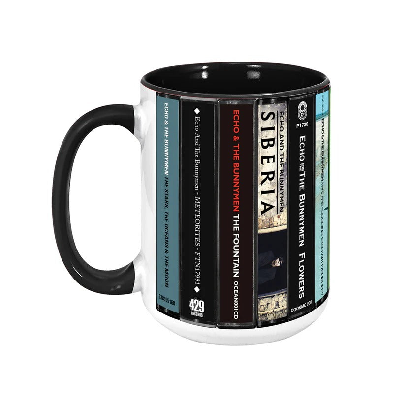 Echo & The Bunnymen Albums Cassette Collection Retro Accent Mug