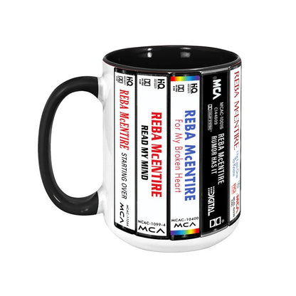 Reba McEntire Albums Cassette Retro Collection Accent Mug