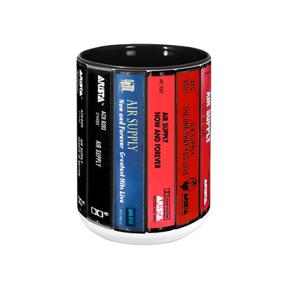Air Supply Albums Cassette Collection Retro Accent Mug