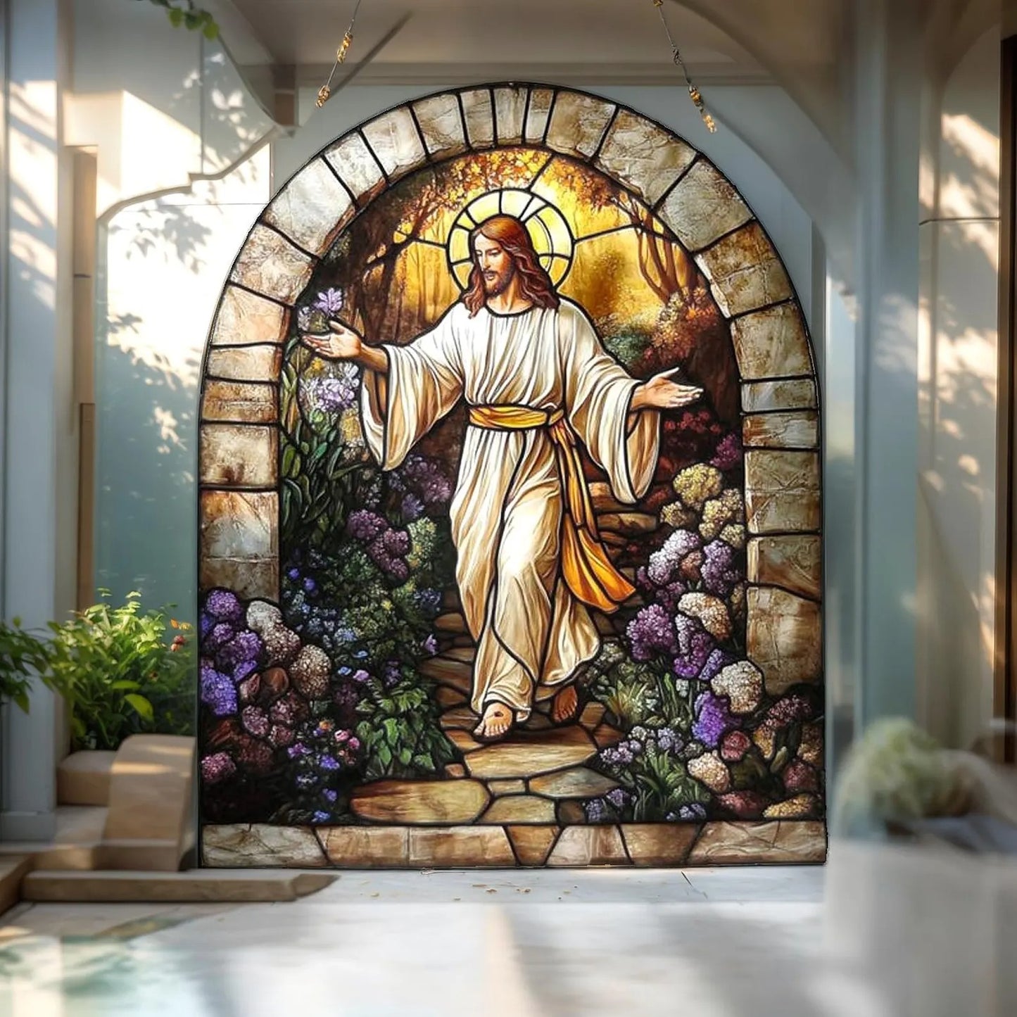 Jesus Christ Acrylic Window, Christian Acrylic Window Hanging