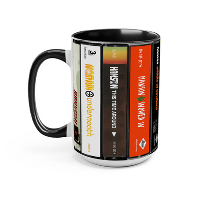 Hanson Albums Cassette Collection Retro Accent Mug
