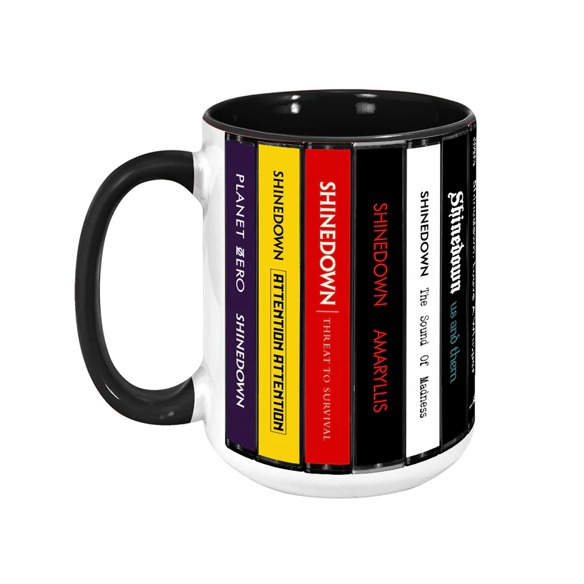 Shinedown Albums Cassette Collection Retro Accent Mug