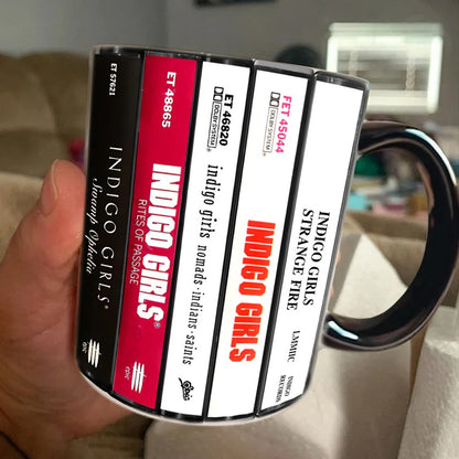 Indigo Girls Albums Cassette Collection Retro Accent Mug