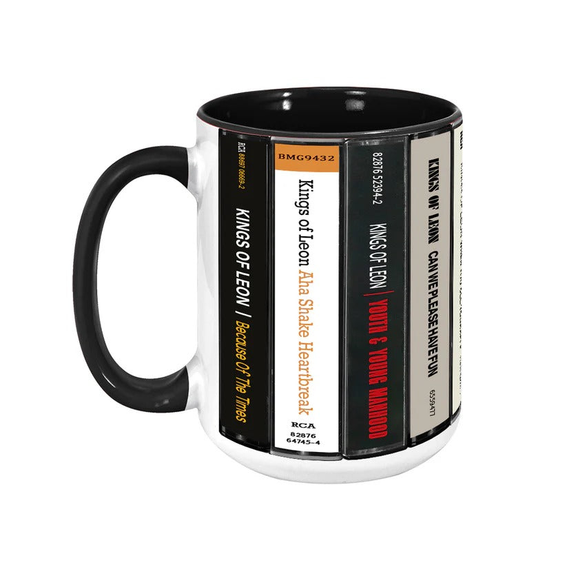 Kings Of Leon Albums Cassette Collection Retro Accent Mug