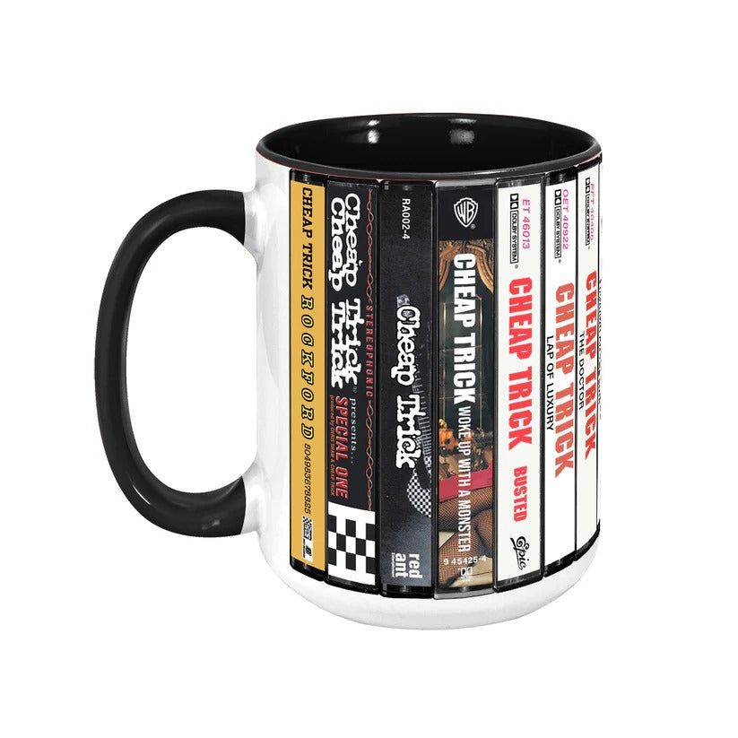 Cheap Trick Albums Cassette Collection Retro Accent Mug