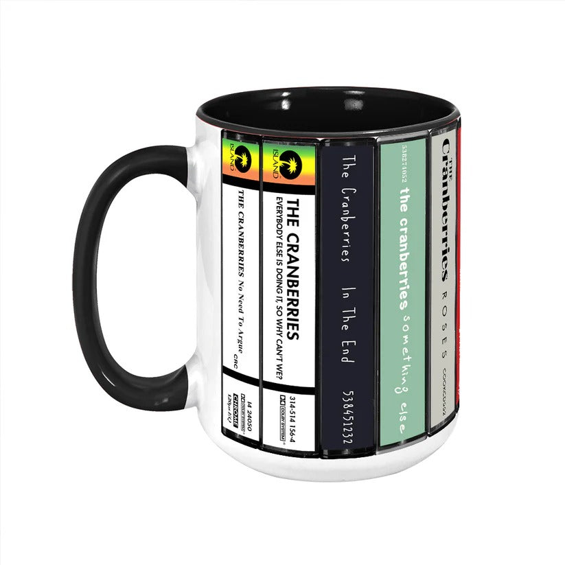 The Cranberries Albums Cassette Collection Retro Accent Mug
