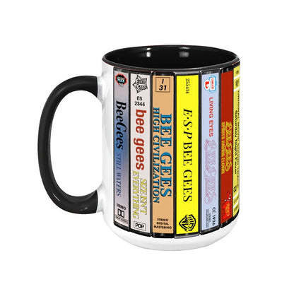 Bee Gees Albums Cassette Collection Accent Mug