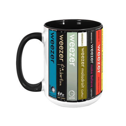 Weezer Albums Cassette Collection Retro Accent Mug