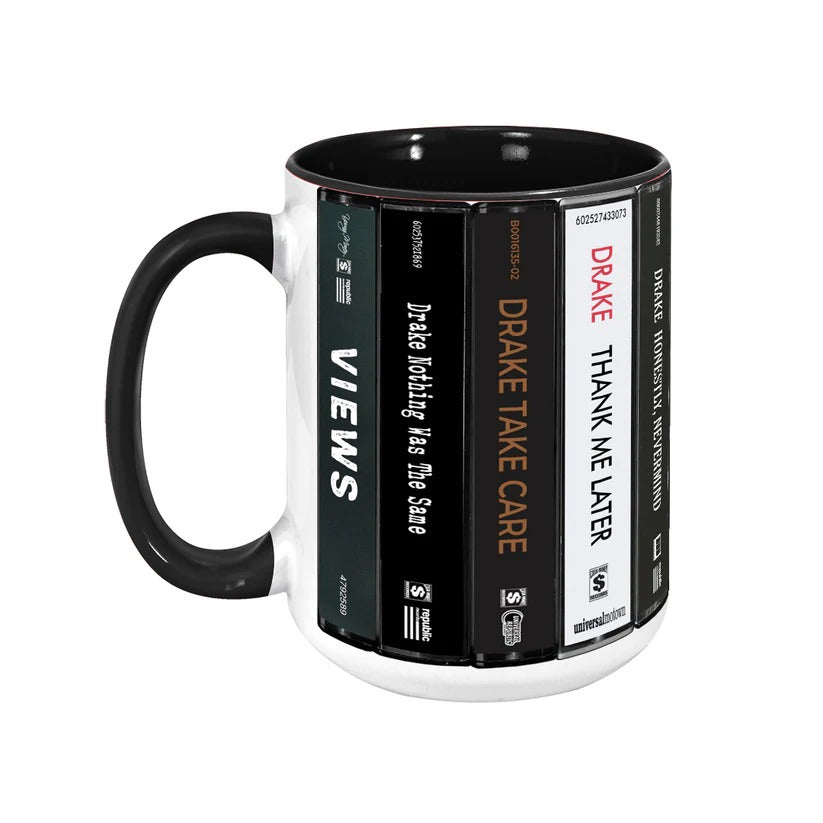 Drake Albums Cassette Collection Retro Accent Mug