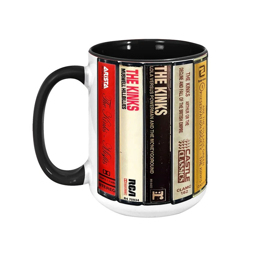 The Kinks Albums Cassette Retro Collection Accent Mug