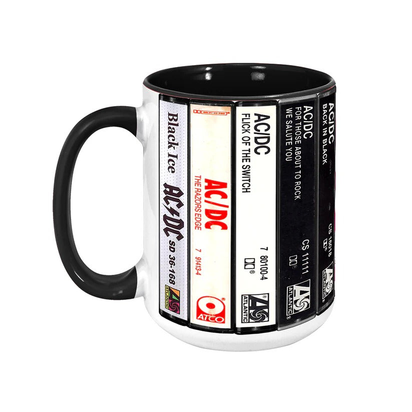 AC_DC Albums Cassette Retro Collection Accent Mug