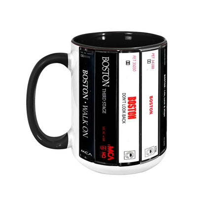 Boston Albums Cassette Collection Retro Accent Mug