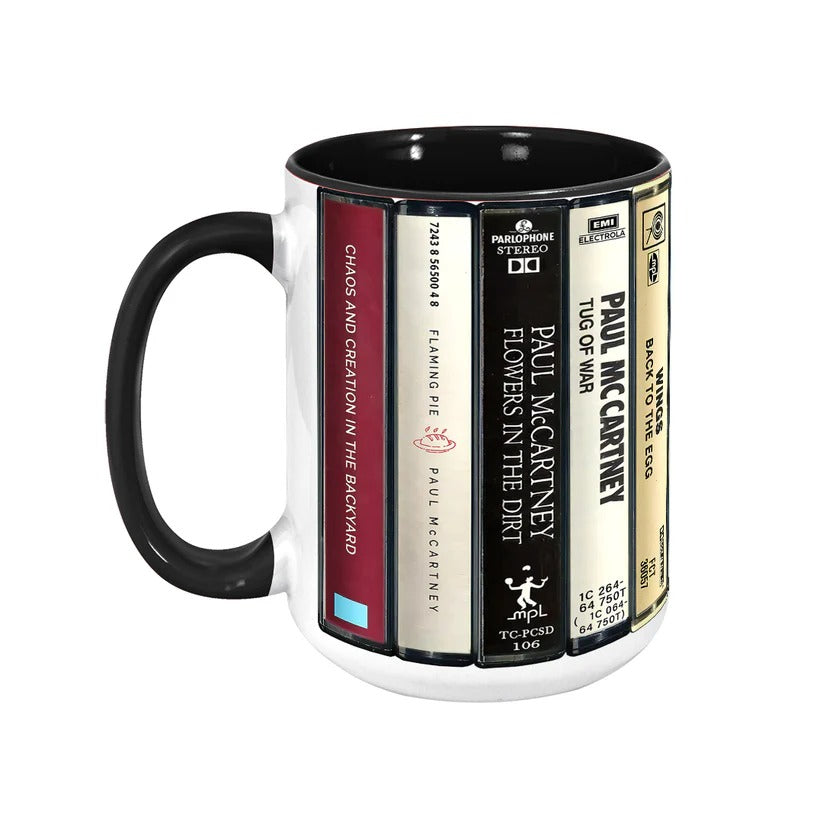 Paul McCartney Albums Cassette Retro Collection Accent Mug