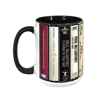 Paul McCartney Albums Cassette Retro Collection Accent Mug