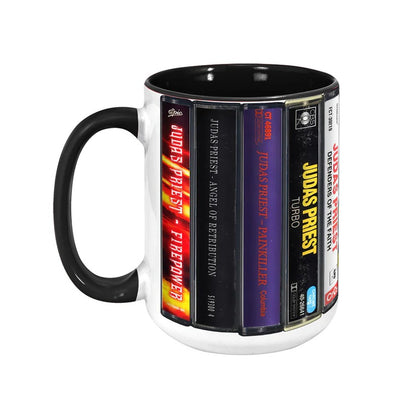 Judas Priest Albums Cassette Retro Collection Accent Mug